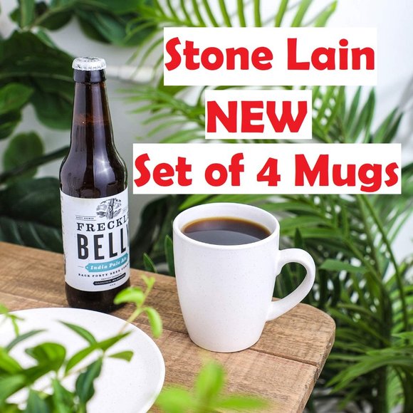 NEW Stone Lain 4 Piece Stoneware mugs cups Coffee Tea dishes Dinnerware … - Picture 2 of 16